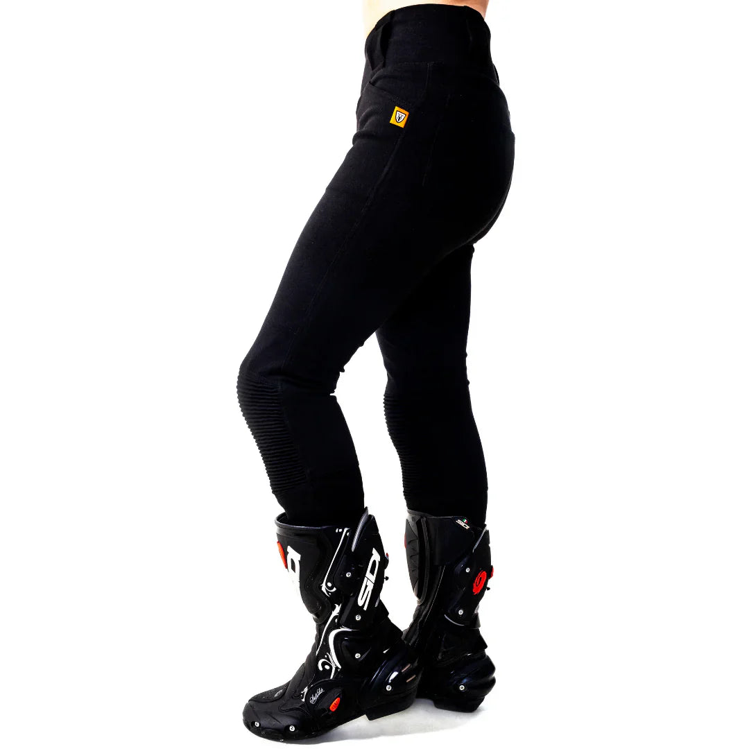 MotoGirl Ribbed Knee Leggings