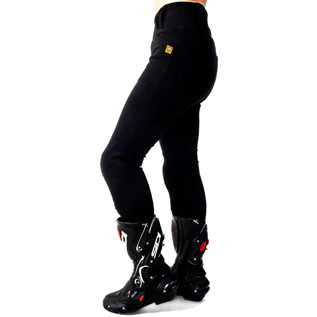 MotoGirl Ribbed Knee Leggings