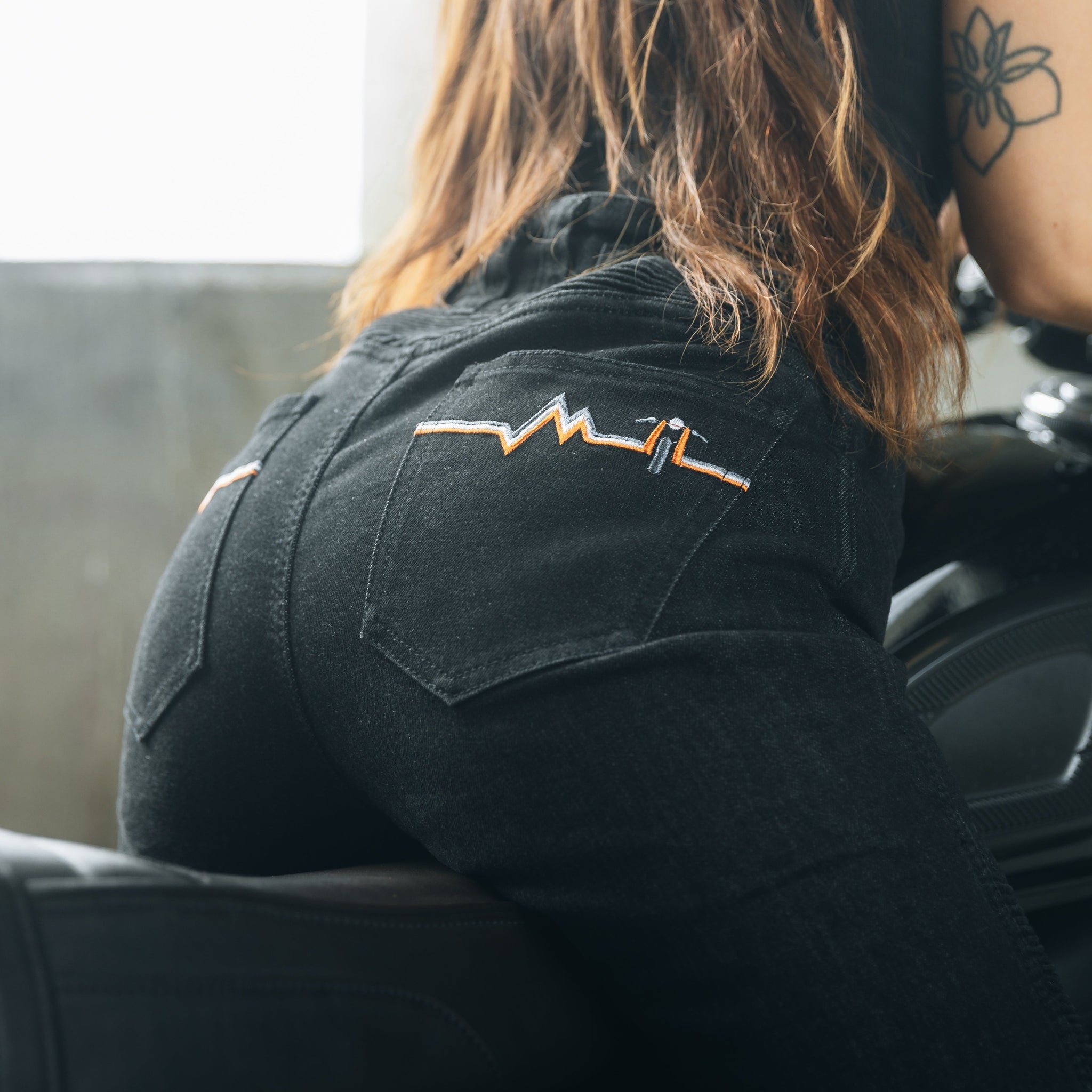 Motogirl Ellie Black Jeans