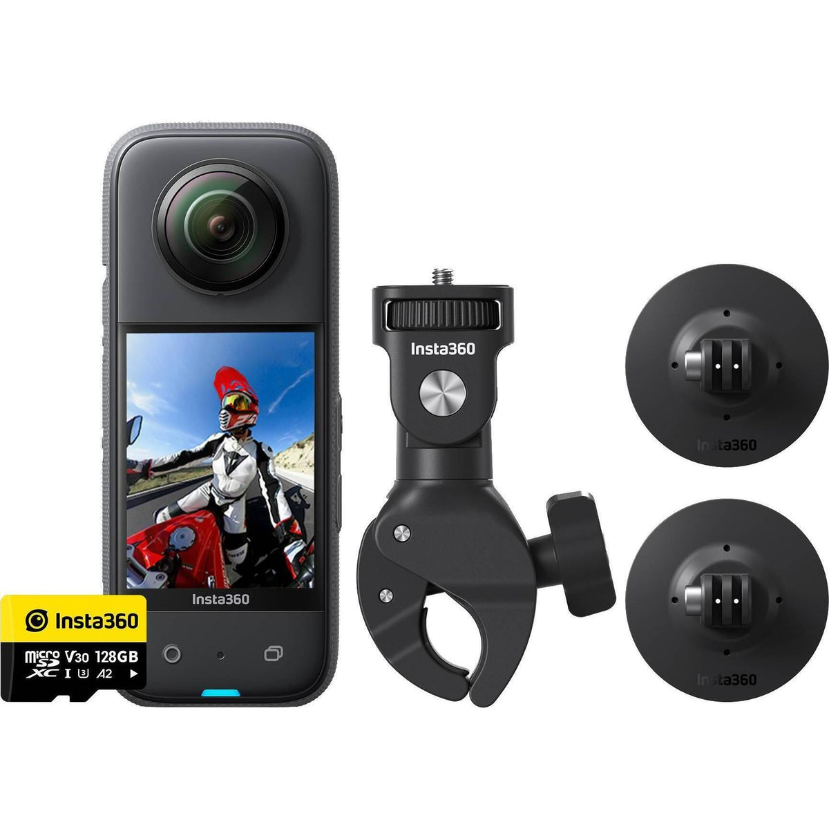 Insta360 X3 Motorcycle Bundle with Memory Card