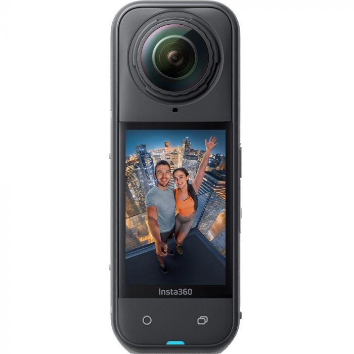 Insta360 X5 Camera with Lens Cap and Memory Card